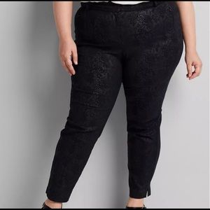 Lane Bryant Snakeskin Black pants